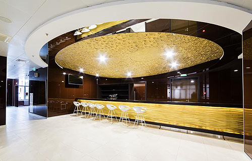 Кофейня MOON, оформление потолка и стен, ОКЦ ГАЛАКТИКА, г.Сочи